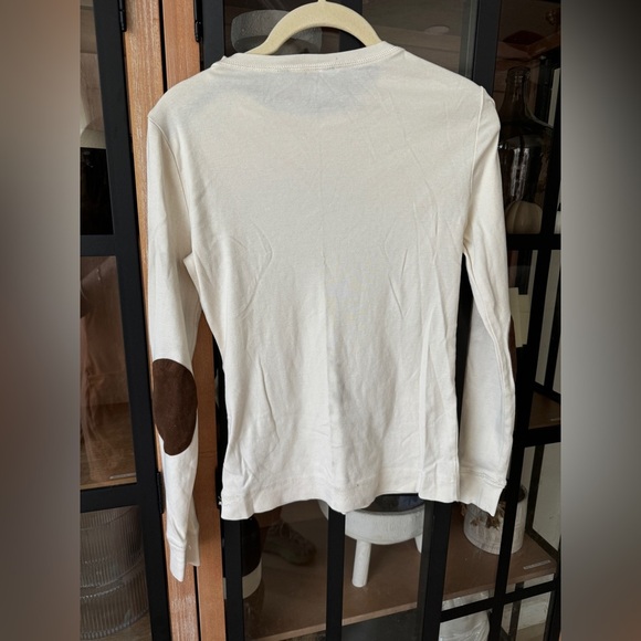 Ralph Lauren equestrian long sleeve top sweater elbow patches espresso hardware - Picture 5 of 6